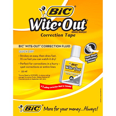 BIC Wite-Out Brand Quick Dry Correction Fluid