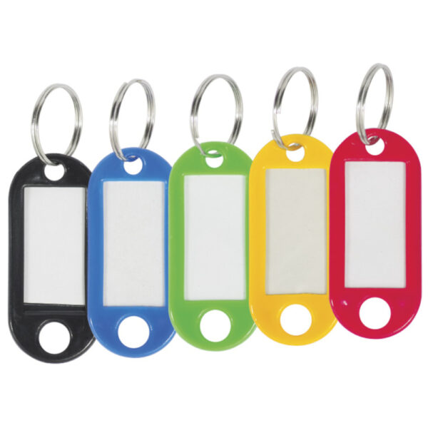 Plastic Key Tags, Key Labels Assorted color 100/box
